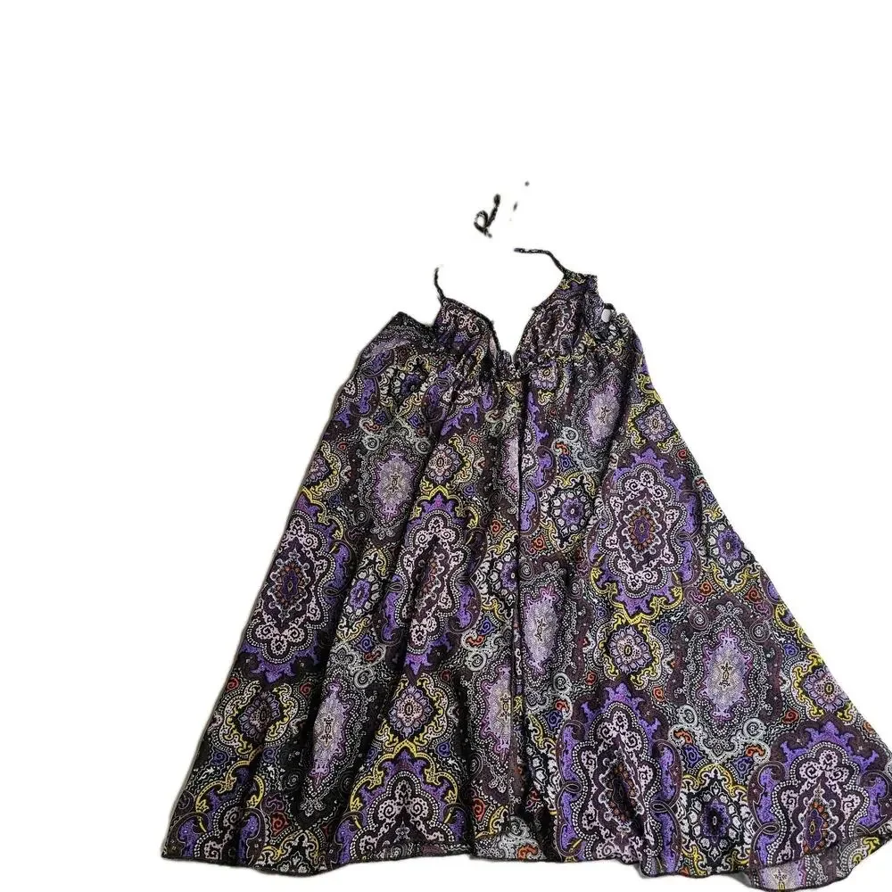 Victoria's Secret Women's Purple Paisley Tie Loose Swim Cover Up XS/S Coastal